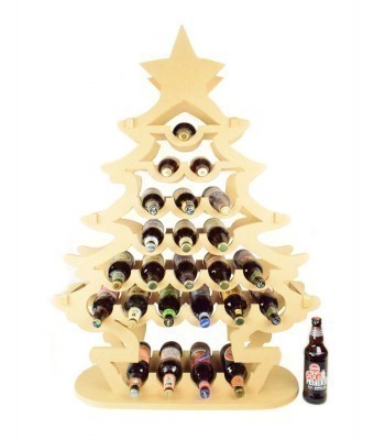 Giant sized 18mm Freestanding Christmas Tree Ale Holder Advent Calendar - To Fit Standard 500ml Ale Bottles